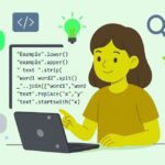 Illustrative image showing coding elements, Python icons, and data science symbols to visually support the topic “top-10-useful-python-string-functions-for-data-science-projects” without any text displayed inside the image.