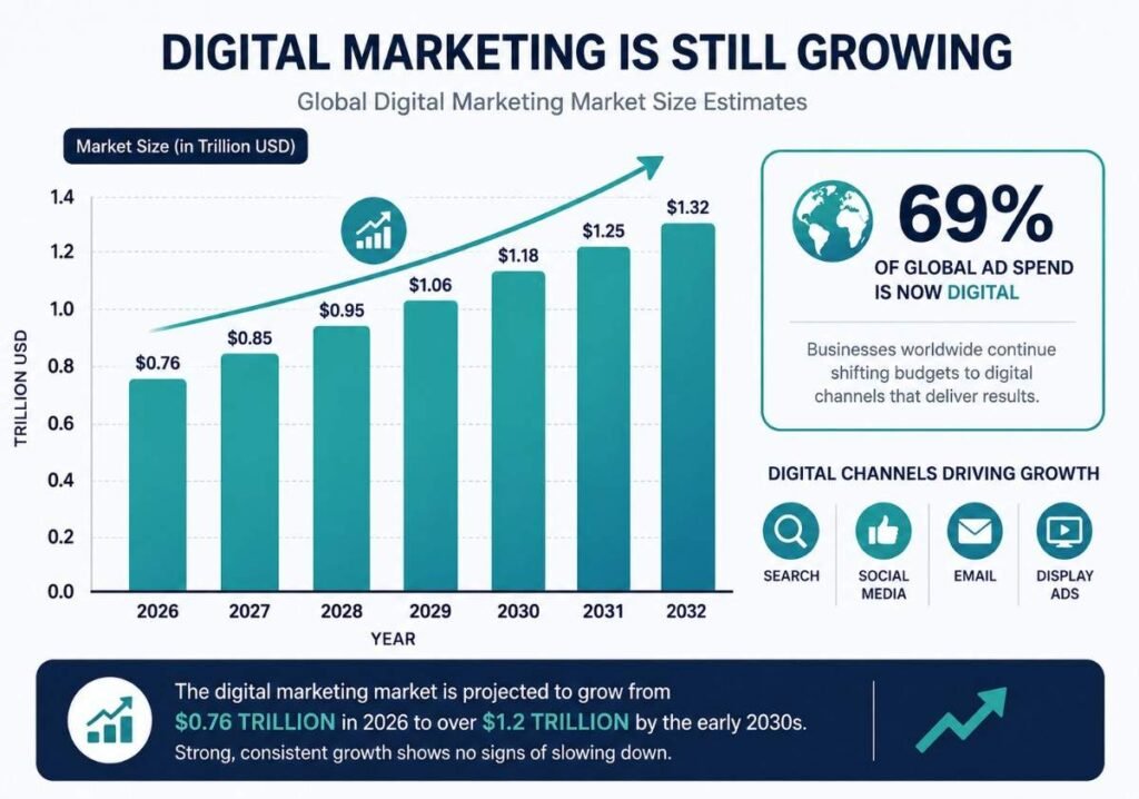 will marketing be replaced by ai digital marketing growth infographic