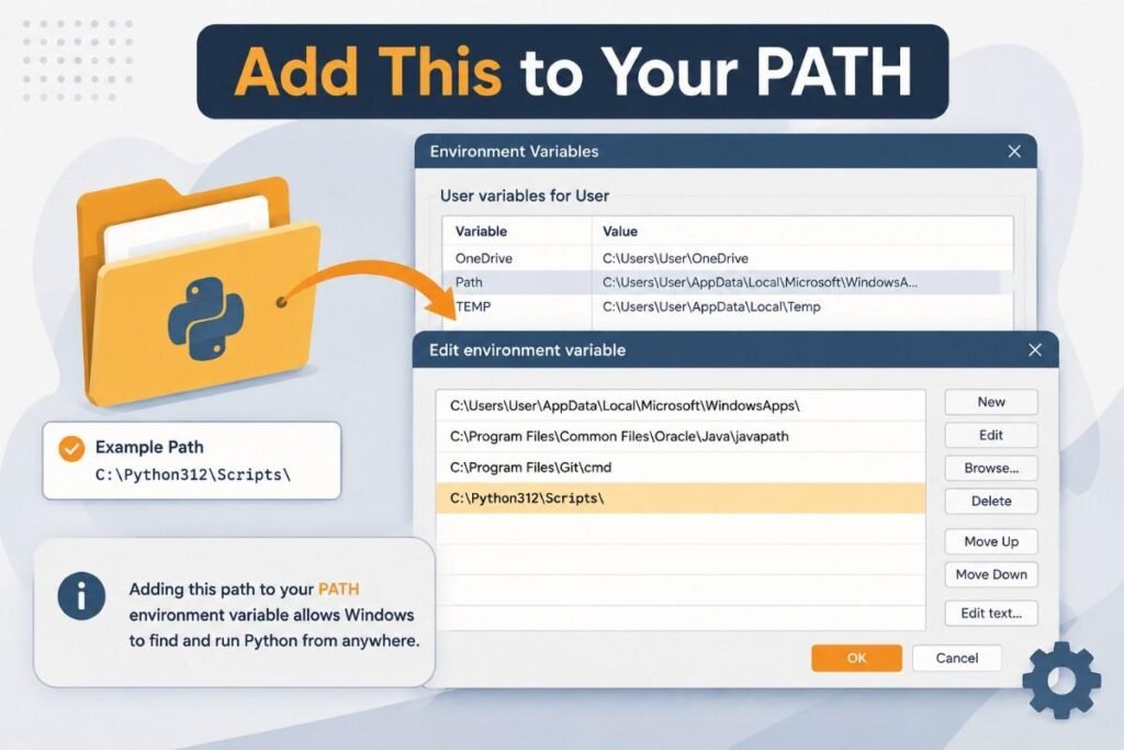 Adding Poetry to PATH on Windows through system environment variables"